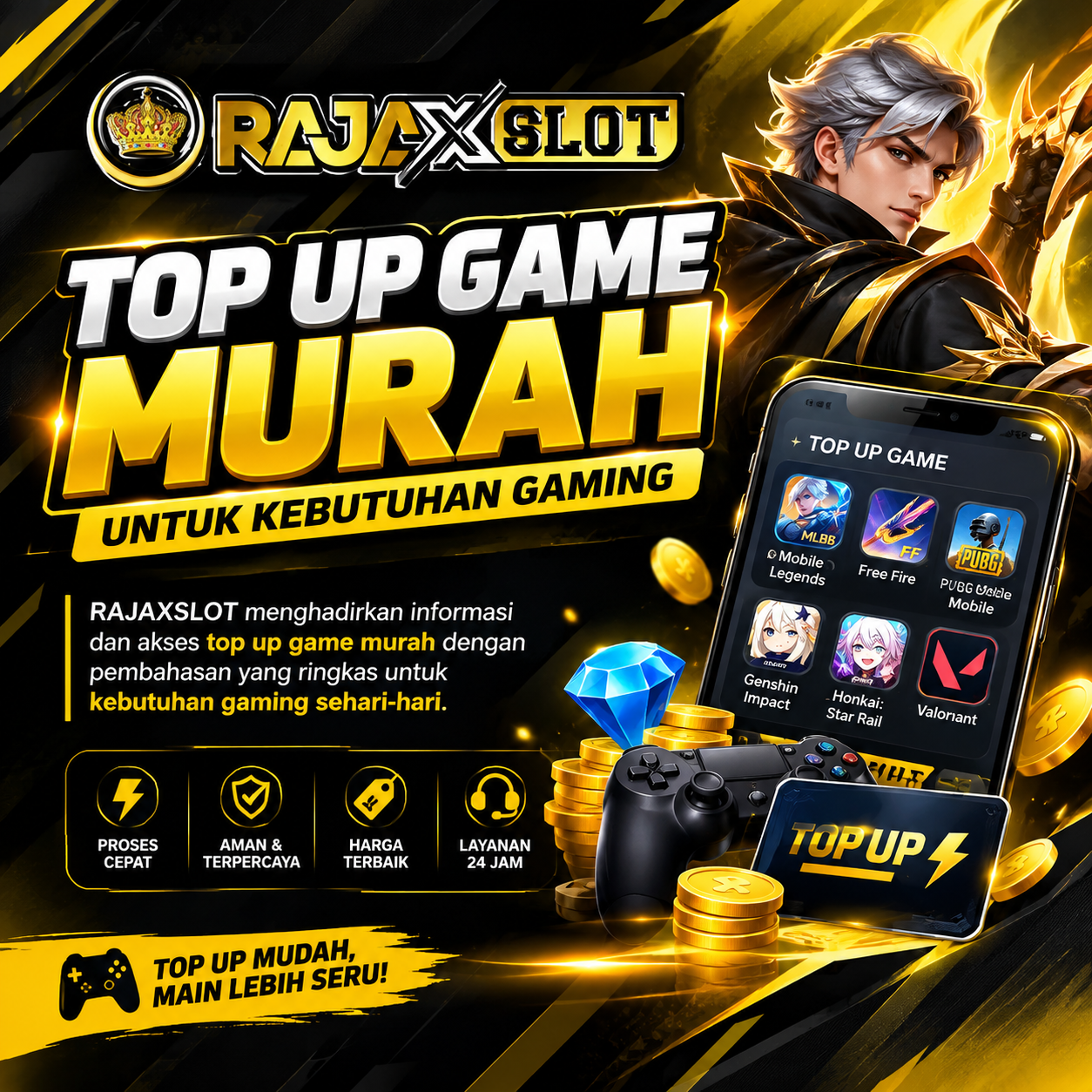 RAJAXSLOT: Top Up Game Murah untuk Kebutuhan Gaming